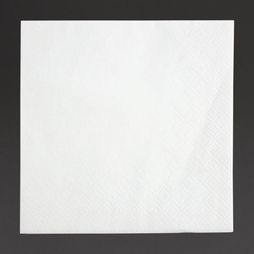 Fiesta Recyclable Cocktail Napkin White 24x24cm 2ply 1/4 Fold