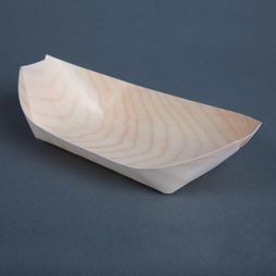 Fiesta Compostable Wooden Sushi Boats Medium 190mm