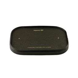 Vegware SLID-7X5BP Rectangular Black Paper Lid