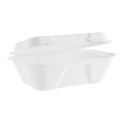 Vegware B001NW 7 x 5in / 185 x 130mm Nourish Moulded Fibre Clamshell