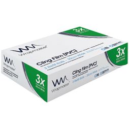 Wrapmaster Cling Film PVC Refill 30cm x 300m (Pack of 3 rolls) 31C80
