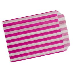 Stronghold Striped Pink Paper Bag 13 x 18 cm (5" X 7")