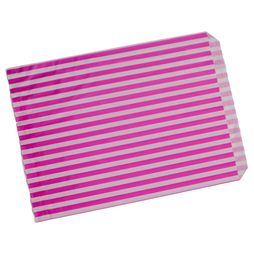 Stronghold Striped Pink Paper Bag 24 x 36 cm (10" X 14")