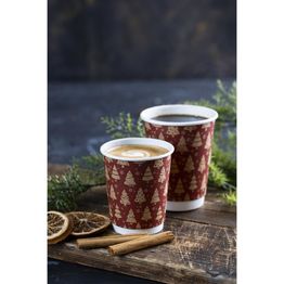 Fiesta Recyclable Christmas Double Wall Hot Cups 8oz alternative
