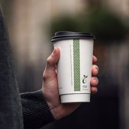 Vegware 89-Series Cpla Hot Cup Lid, Black - VLID89SB alternative