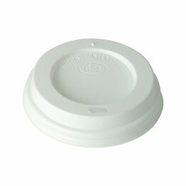 79mm White Plastic Lids To Fit 8oz Hot Cups