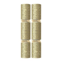 12" Gold Fleur De Lys Christmas Crackers - Contents O C242-GFL-O
