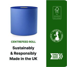 2ply Blue Recycled Centrefeed Rolls 150 Metre alternative