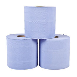 2ply Blue Recycled Centrefeed Rolls 150 Metre