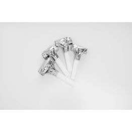 Silver Foil Adult Blow Outs SILBLOWOUT