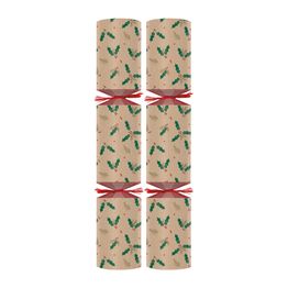 10" Kraft Jolly Holly Christmas Crackers - Contents 1 C1000KJH-1