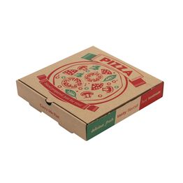 12"  Printed Corrugated Cardboard Pizza Boxes alternative