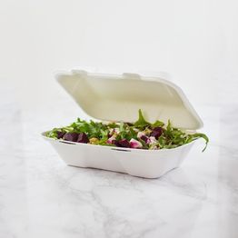 9 X 6in Large Bagasse Clamshell Va-Sh89 alternative
