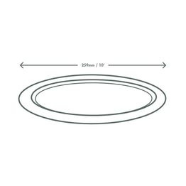 Vegware P020NW 10in / 250mm Nourish Moulded Fibre Oval Plate alternative