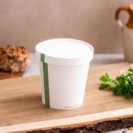 Vegware VLID115P 115-Series Flat Paper Hot Lid alternative