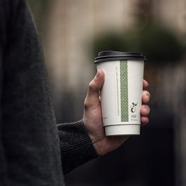 Vegware VDW-W16 16oz Double Wall White Cup alternative