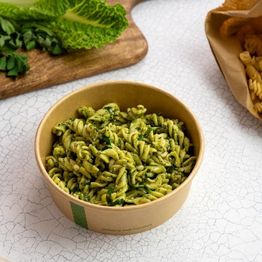 Vegware RKC-16 16oz/500ml Round Kraft Food Container alternative