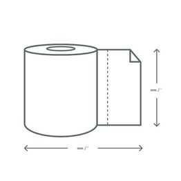 Vegware 7307 2-Ply Blue Centrefeed Roll alternative