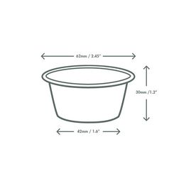 Vegware BPP2NW 2oz/60ml Nourish Moulded Fibre Portion Pot alternative