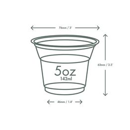 Vegware R150-GT 5oz PLA Cold Cup, 76-Series alternative
