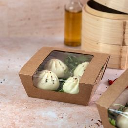 Vegware MFWB-6X6 6 X 6in Microflute Hinged Window alternative