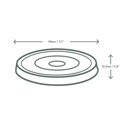 Vegware BLID89F-CH 89-Series Nourish Moulded Fibre Cold Cup Flat Lid - Straw Slot alternative
