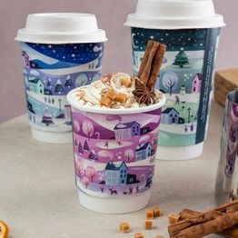 Vegware VDW-8-XMASI 8oz Christmas Cup alternative
