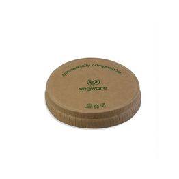 Vegware VWPLK25 Kraft Paper Portion Pot Lid