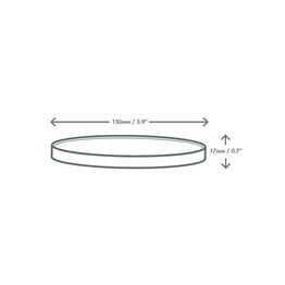 Vegware RLID150BP Round Black Paper Lid, 150-Series alternative