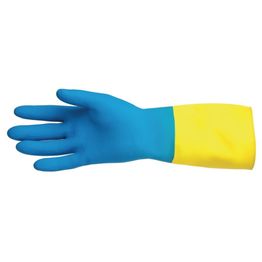 Mapa Alto 405 Liquid-Proof Heavy-Duty Janitorial Gloves Blue &amp; Yellow Small