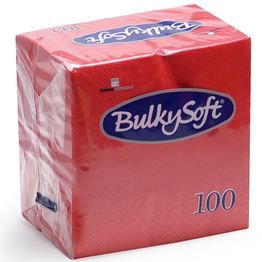 Bulkysoft 2 Ply Red Lunch Napkin 33cm x 33cm 32190
