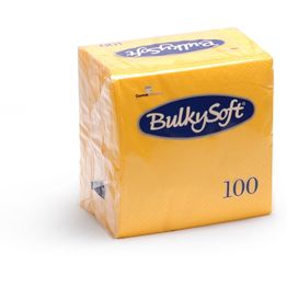Bulkysoft 2 Ply Yellow Lunch Napkin 33cm x 33cm 32410