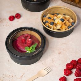 Vegware RLID150BW-VL Round Black Window Lid, 150-Series alternative
