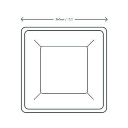 Vegware VPSQ-10NW 10in / 250mm Square Nourish Moulded Fibre Plate alternative