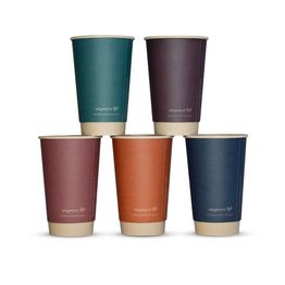 Vegware VDW-FS16 16oz Feel Snug Double Wall Hot Cup, 89-Series