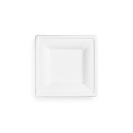Vegware VPSQ-06NW 6in / 150mm Square Nourish Moulded Fibre Plate