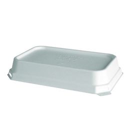 WorldView Fibre Lid for 12oz &amp; 16oz Rectangular Containers Natural