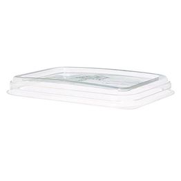Eco Products WorldView Clear PLA Lid EP-SCRC16LIDLP-EP for 12oz &amp; 16oz Rectangular Containers