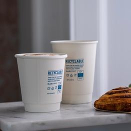 Eco-Products Bluestripe 10oz Double Wall Hot Cup, 90-Series alternative