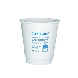 Eco-Products Bluestripe 10oz Double Wall Hot Cup, 90-Series