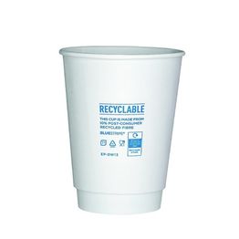 Eco-Products Bluestripe 12oz Double Wall Hot Cup, 90-Series