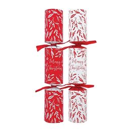 Swantex 11" Red &amp; White Foliage Christmas Crackers - Contents C C1001RWF-C