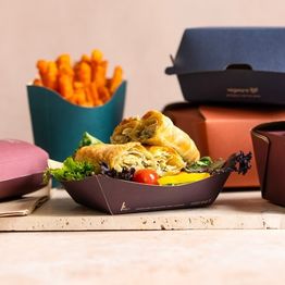 Vegware KT-6X5-FS Feel Snug 6 x 5in Food Tray alternative