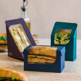 Vegware VWST68-FS Feel Snug Self-Seal 68mm Sandwich Wedge alternative