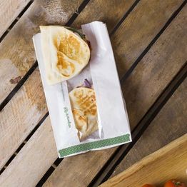 Vegware White 6x2.5x10in Glassine Bag With NatureFlex Window VGLW6 alternative