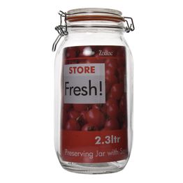 Zodiac 25.5cm Cliptop Glass Preserving Jar 2300ml