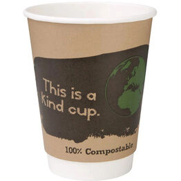Fiesta Green Compostable Hot Cups Double Wall 355ml / 12oz