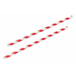 Economy Red and White Paper straw 2ply