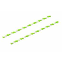 Economy Green and White Paper Straw 2ply