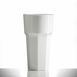 BB Plastics 12oz White Elite Remedy Polycarbonate Glass